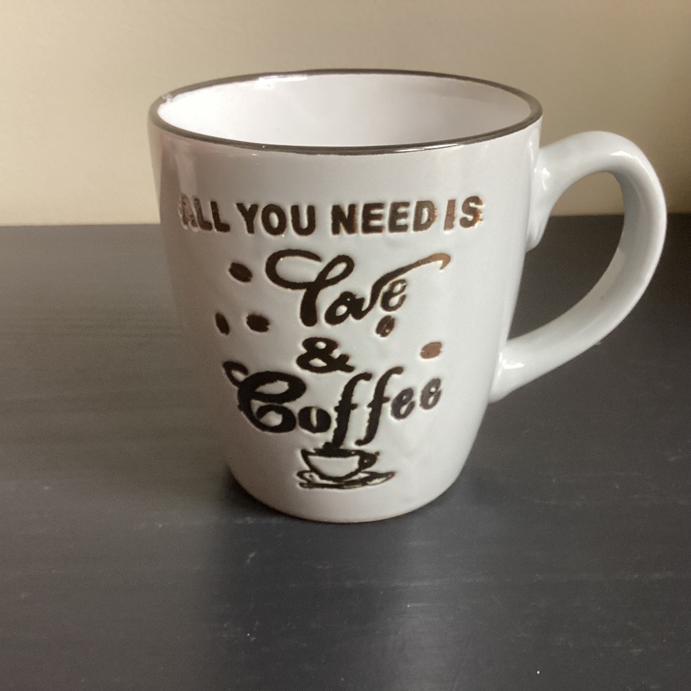 Royal Norfolk Ceramic 16oz Coffee Mug “All You Need Is Love & Coffee”